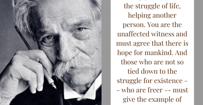 An image featuring a quote from Dr. Albert Schweitzer that perfectly conceptualizes how individuals are helping each other during the coronavirus pandemic.
