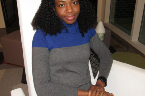 A headshot of Mayowa Otuada, a current Alabama Schweitzer Fellow whose project provides an online support group for mothers with postpartum depression.