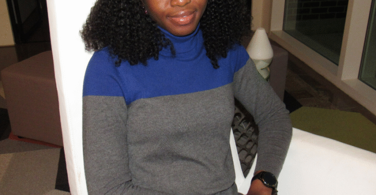 A headshot of Mayowa Otuada, a current Alabama Schweitzer Fellow whose project provides an online support group for mothers with postpartum depression.