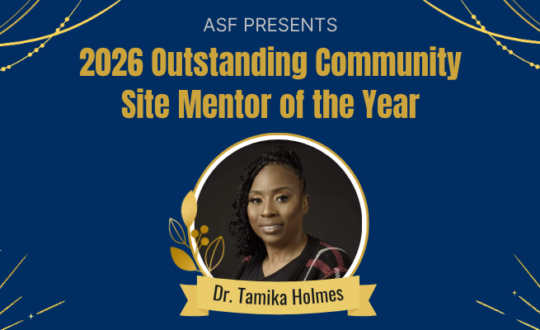 2026 Outstanding Community Site Mentor of the Year